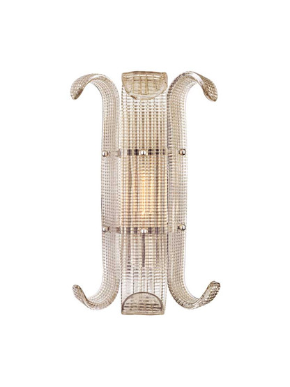 Brasher 1-Light Wall Sconce in Polished Nickel.